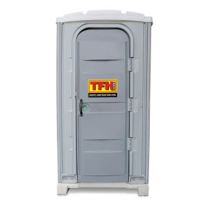 Portable toilet sewer connect single