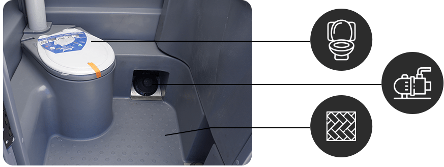 Used portable toilets